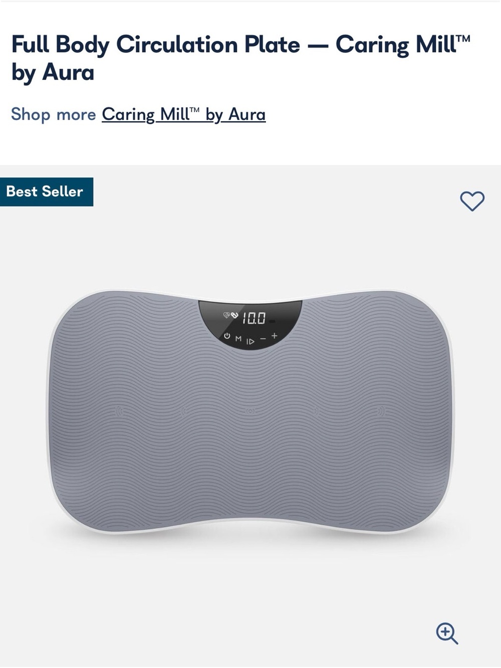 Caring Mill Full Body Circulation Plate — Gray